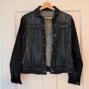 Women's Denim Jean Jacket - Black and Blue